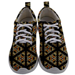 Pattern Stained Glass Triangles Mens Athletic Shoes by HermanTelo