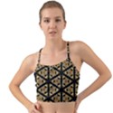 Pattern Stained Glass Triangles Mini Tank Bikini Top View1