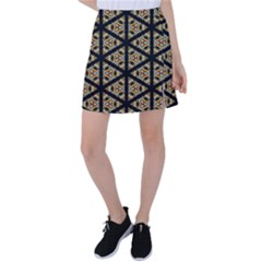 Pattern Stained Glass Triangles Tennis Skirt by HermanTelo