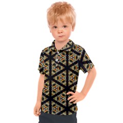 Pattern Stained Glass Triangles Kids  Polo Tee