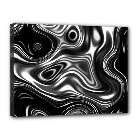 Wave Abstract Lines Canvas 16  X 12  (stretched)