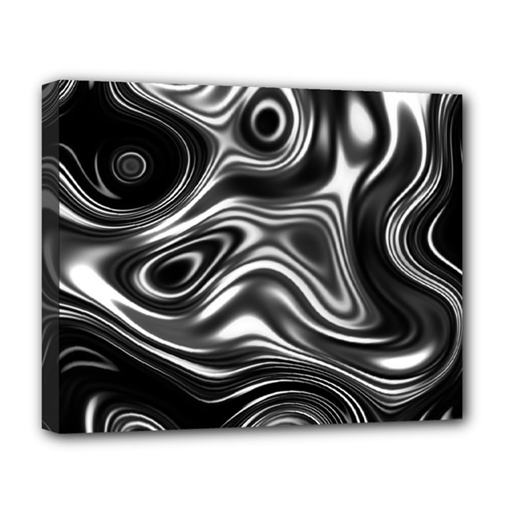 Wave Abstract Lines Deluxe Canvas 20  x 16  (Stretched)