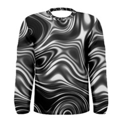 Wave Abstract Lines Men s Long Sleeve Tee by HermanTelo