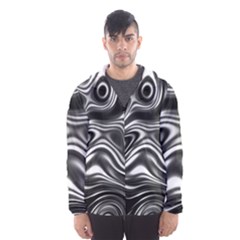 Wave Abstract Lines Men s Hooded Windbreaker by HermanTelo