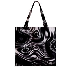 Wave Abstract Lines Zipper Grocery Tote Bag