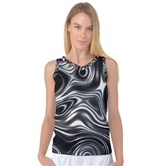 Wave Abstract Lines Women s Basketball Tank Top