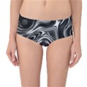 Wave Abstract Lines Mid-Waist Bikini Bottoms View1