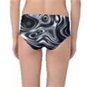 Wave Abstract Lines Mid-Waist Bikini Bottoms View2