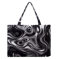 Wave Abstract Lines Zipper Medium Tote Bag