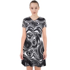 Wave Abstract Lines Adorable In Chiffon Dress by HermanTelo