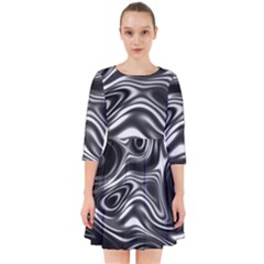 Wave Abstract Lines Smock Dress by HermanTelo