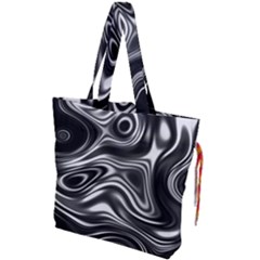 Wave Abstract Lines Drawstring Tote Bag