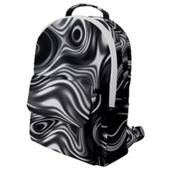 Wave Abstract Lines Flap Pocket Backpack (small)