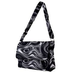 Wave Abstract Lines Full Print Messenger Bag (l)