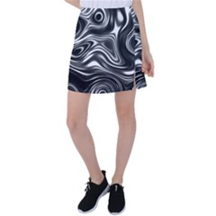 Wave Abstract Lines Tennis Skirt