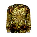 Fractal Flower Petals Gold Women s Sweatshirt View1