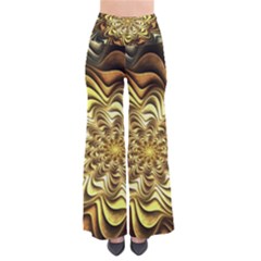 Fractal Flower Petals Gold So Vintage Palazzo Pants