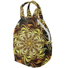 Fractal Flower Petals Gold Travel Backpacks