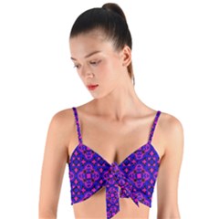 Abstract-r-1 Woven Tie Front Bralet