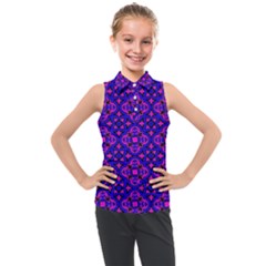 Abstract-r-1 Kids  Sleeveless Polo Tee