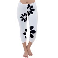 Land Of Flowers Capri Winter Leggings  by moonlightladybug