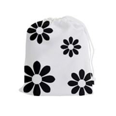 Land Of Flowers Drawstring Pouch (xl)