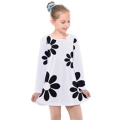 Land Of Flowers Kids  Long Sleeve Dress by moonlightladybug