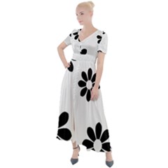 Land Of Flowers Button Up Short Sleeve Maxi Dress