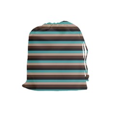 Stripey 1 Drawstring Pouch (large) by anthromahe