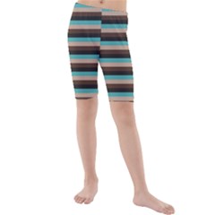 Stripey 1 Kids  Mid Length Swim Shorts