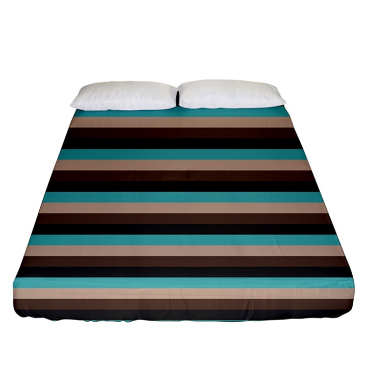 Stripey 1 Fitted Sheet (Queen Size)