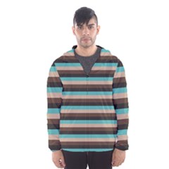 Stripey 1 Men s Hooded Windbreaker by anthromahe