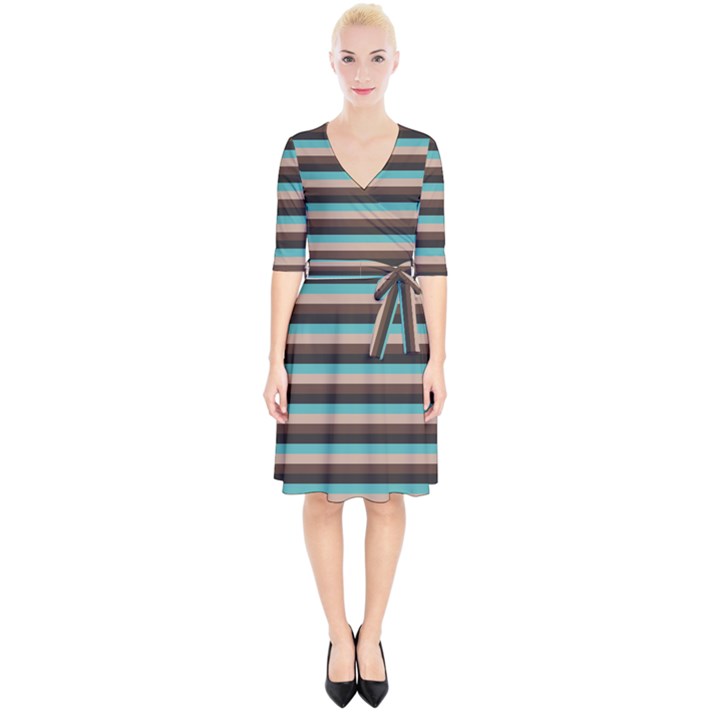 Stripey 1 Wrap Up Cocktail Dress