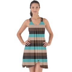 Stripey 1 Show Some Back Chiffon Dress by anthromahe