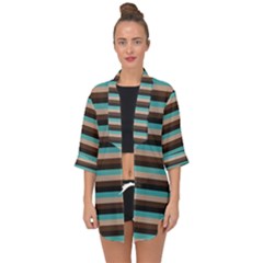 Stripey 1 Open Front Chiffon Kimono by anthromahe