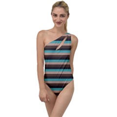 Stripey 1 To One Side Swimsuit by anthromahe