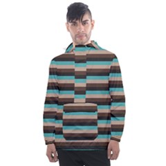 Stripey 1 Men s Front Pocket Pullover Windbreaker by anthromahe