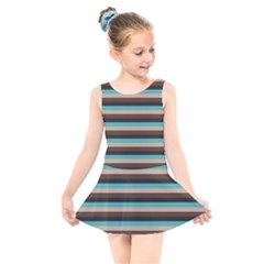 Stripey 1 Kids  Skater Dress Swimsuit by anthromahe