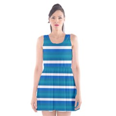 Stripey 3 Scoop Neck Skater Dress by anthromahe