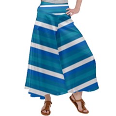 Stripey 3 Satin Palazzo Pants by anthromahe