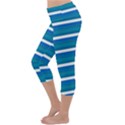 Stripey 3 Lightweight Velour Capri Yoga Leggings View2