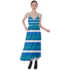 Stripey 3 Tie Back Maxi Dress