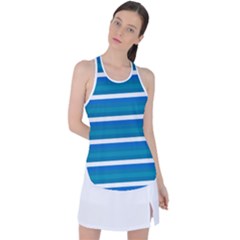 Stripey 3 Racer Back Mesh Tank Top