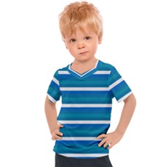 Stripey 3 Kids  Sports Tee