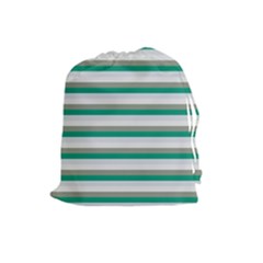 Stripey 4 Drawstring Pouch (large) by anthromahe