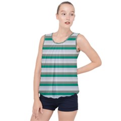 Stripey 4 Bubble Hem Chiffon Tank Top by anthromahe