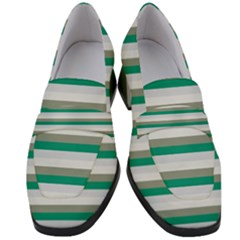 Stripey 4 Women s Chunky Heel Loafers by anthromahe