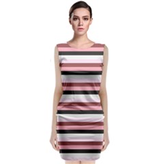 Stripey 5 Sleeveless Velvet Midi Dress by anthromahe