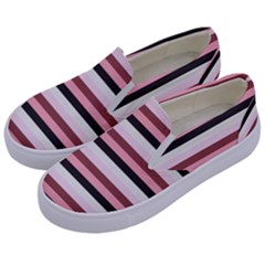 Stripey 5 Kids  Canvas Slip Ons by anthromahe