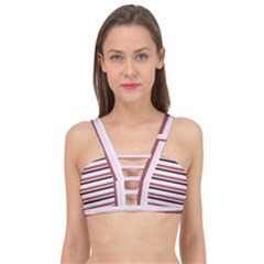 Stripey 5 Cage Up Bikini Top by anthromahe